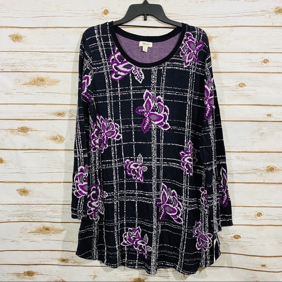 Style & Co Patterned Jacquard Tunic Sweater Top v1 - Picture 3 of 6